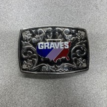 Graves USA President Presidential campaign Vintage Belt Buckle - £30.30 GBP