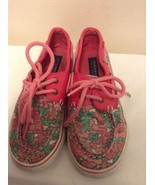 Sperry Top-Sider Girls Size 1 Bahama TeaBerry Flowers Sequin Boat Shoes ... - $14.95