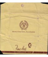 Vintage Hotel Columbia Kalamazoo MI Fine Art Complexion Soap Wrapper  1940s - $1.99