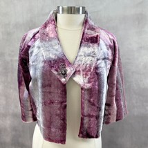 Poleci Bolero Swing Jacket Womens 6 Faux Fur Purple Mob Wife Whimsigoth ... - £25.29 GBP