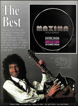Brian May (Queen band) Maxima guitar strings 1991 advertisement 8 x 11 ad print - £3.33 GBP