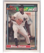 M) 1992 Topps Baseball Trading Card - Brien Taylor #6 - £1.57 GBP