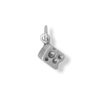 Sterling Silver 3D Cheese Wedge Charm for Charm Bracelet or Necklace - £18.04 GBP