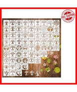 65-Piece Tree Stencils for Painting on Wood - 3-Inch Reusable Craft Temp... - $34.06 CAD
