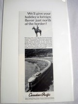 1965 Ad Canadian Pacific Railroad Dome Streamliner  with Mounted Policeman - $7.99