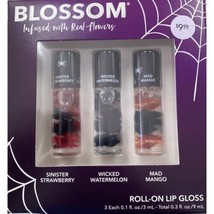 Blossom 3 Pack Gift Set Moisturizing Lip Gloss Tubes, Roll on Lip Gloss, Scented - £7.98 GBP