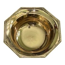 Vtg Art Deco Brass Bowl Trinket Jewelry Holder Ashtray Accent Shiny Handcrafted image 2