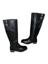 Lucky Brand Women's Andria Black Leather Tall Riding Boots Sz 5.5M  - $17.64