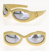 GUCCI LOVE 11124765 Ivory Silver Wrap Ninja Unisex Mirror Sunglasses GG1247S 004 - £389.99 GBP