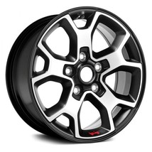 Wheel For 18-19 Jeep Wrangler 17x7.5 Alloy 5 Y Spoke Machined Black Red 5-108mm - £289.49 GBP