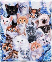 Super Soft Plush Cat Blanket Throw - Cute Fleece Throw For Girls,, 50&quot; X 60&quot;. - £27.73 GBP