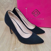 Dream Pairs Womens Pumps Size 7 M Suede Shoes Black Faux Heels Christian - $37.87