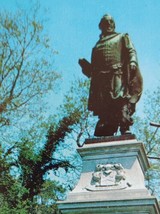 Captain John Smith Bronze Figure Statue Jamestown Virginia Vintage Postcard - £13.85 GBP