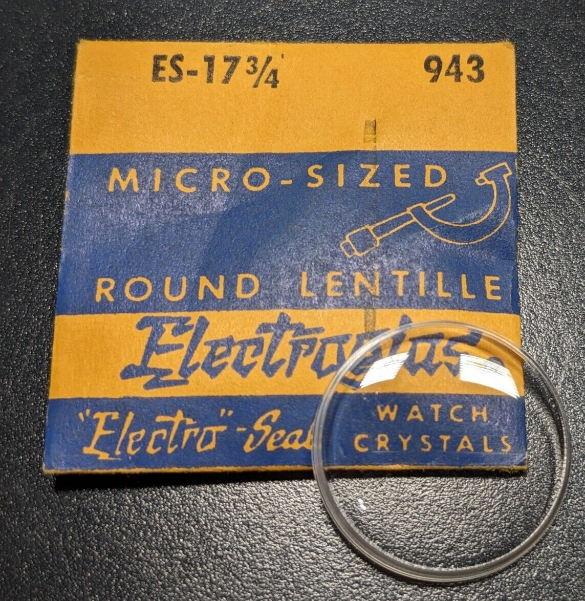 NOS Vintage Electroglas Micro-Size Round Lentille Watch Crystal ES-17 3/... - $13.85