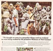 1971 Canadian Club Whiskey Advertisement Mudmen Tribe New Guinea Asaro D... - $470.09 MXN