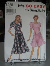 Simplicity 8238 Misses 2-Piece Dress in 2 Lengths Pattern - Size 8-14 - £10.39 GBP