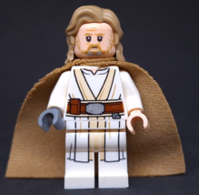 Lego Star Wars Luke Skywalker Minifigure Old Jedi Master 75200 sw0887 - £12.64 GBP