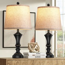 Rottogoon Retro Table Lamps Set Of 2, Nightstand Lamp For Bedroom Vintage Rustic - £50.26 GBP