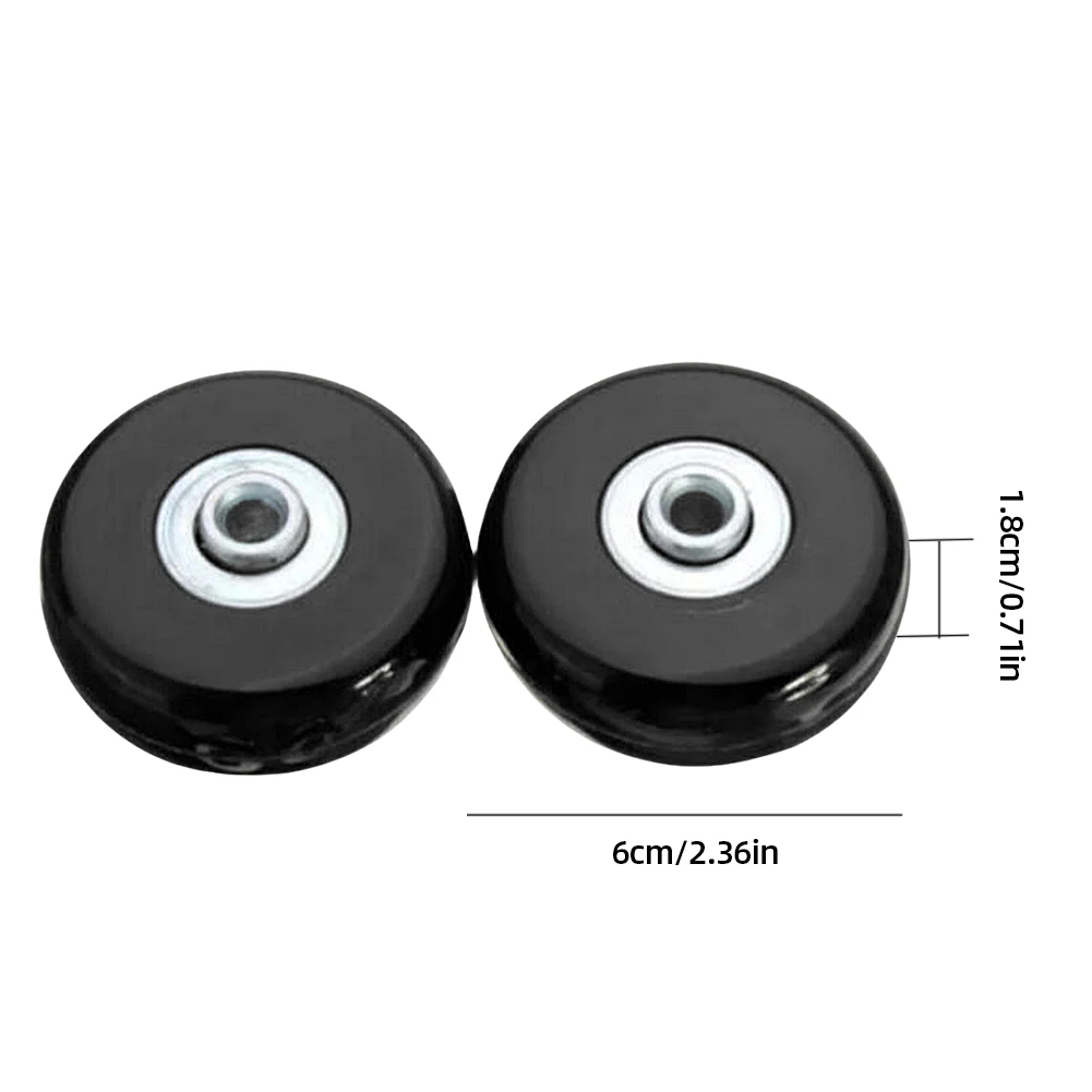 1 Pair Casters Mute Swivel Caster Wheels with  ings Axles Screw Trolley Case Whe - £33.80 GBP