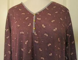 Comfort and Company Sleep shirt Size X-Large long sleeves light burgundy... - €12,68 EUR