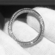0.25 Ct Round Brilliant Diamond 14K White Gold Plated Eternity Wedding Band Ring - £72.73 GBP