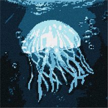 Pepita Needlepoint Canvas: Glow in The Dark Jellyfish, 10&quot; x 10&quot; - $78.00+