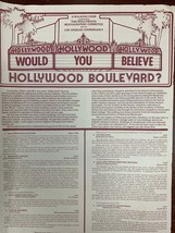 Hollywood Blvd. Walking Tour program - $10.00