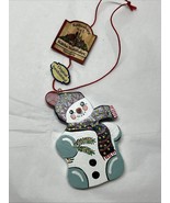 VTG KATHE WOHLFAHRT HANDPAINTED 2.5” WOODEN SNOWMAN CHRISTMAS ORNAMENT W... - $15.00
