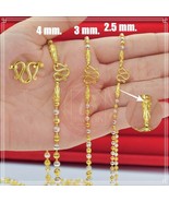 Necklace Crescent Moon Beaded 22K Thai Baht Yellow Gold Plated 16,18,20,... - £23.25 GBP+