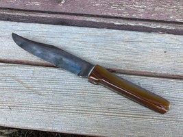 Old Vtg Sheffield England Fixed Blade Hunting Knife Custom - £66.56 GBP