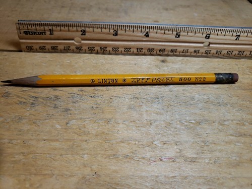 Vintage Linton TUFF POINT 500 No 2 Pencil REG US PAT OFF - $18.21