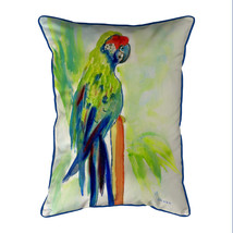 Betsy Drake Green Parrot Small Indoor Outdoor Pillow 11x14 - £39.51 GBP