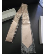 Limtcha Men&#39;s Slim Necktie Modern Skinny Tie Light Gold Beige NEW Msrp $48 - €10,33 EUR