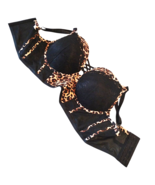 Torrid 40DDD Bra XO Plunge Push Up Leopard Animal Print Underwire Linger... - $32.72 CAD