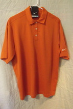 Mens Nike NWT Orange Dri Fit Short Sleeve Polo Size Medium - $15.95