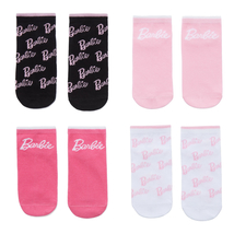 Pepco Barbie Mattel Women&#39;s 4 Pairs Socks Size 35-38 - £23.76 GBP