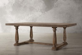 Bernard Weathered Oak Dining Table - £566.24 GBP