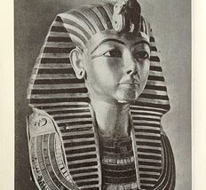1942 Egypt Gold Mask of Tutankhamun Historical Print Antique Ephemera 8x5 - €4,32 EUR