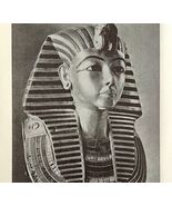 1942 Egypt Gold Mask of Tutankhamun Historical Print Antique Ephemera 8x5 - €4,29 EUR