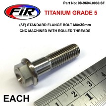 TITANIUM STANDARD FLANGE BOLT M8 x 30mm LONG ROLLED THREAD PITCH 1.25MM ... - £6.97 GBP