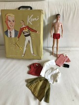 VINTAGE1960  Mattel Ken Doll &amp; Original Clothes and Vintage Original Case - £156.36 GBP