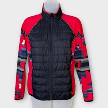 RALPH LAUREN Tribal Aztec Print Quilted Full Zip Red Multi-Color Jacket ... - $39.00