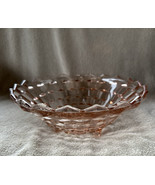 Vintage Indiana Glass American Whitehall 3-Toed Pink Glass Serving Bowl ... - $28.99