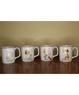 Precious Moments Coffee Mugs Vintage 1983 Collectible 4 Piece Set Flawless - $29.98