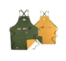 Florist Barista Apron Gift,Back Cross Straps Double Sides Aprons For Cof... - £27.24 GBP