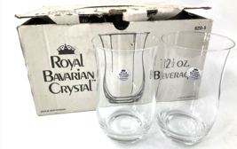 Set of 6 Vintage ROYAL BAVARIAN 18oz Crystal Coolers Tumblers New-Original Box - £30.21 GBP
