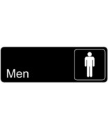 MEN SIGN Acrylic Adhesive Door Wall Mens restroom bath room 3&quot;x9&quot; WINCO ... - $24.72