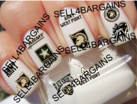 40 Us Army West Point Black Knights》Us MILITARY》10 Different Designs》Nail Decals - $18.99