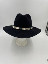 Vintage ARTEL Cattleman Store Beaver Hats Black Fur Felt Sheepskin Sweat 5X - $57.69