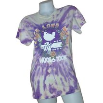 Woodstock Purple / Peach Tie Dye T Shirt Small - £19.98 GBP